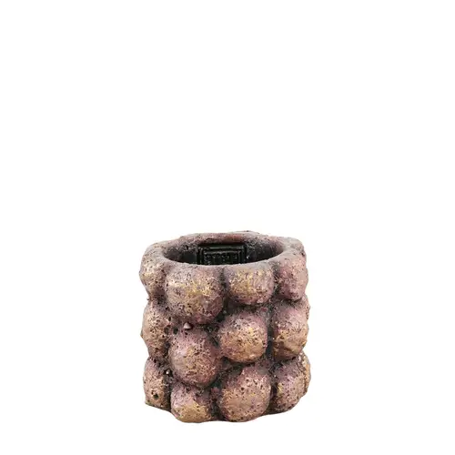 Keramik Übertopf Gen braun D09cm H08cm