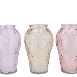 Glas Vase Delight Circle mix pastel 15x25cm