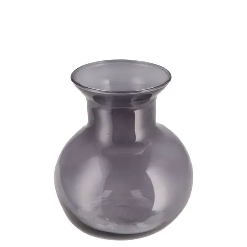 Glas Vase Mira Smoke Cone Neck D16x16x17cm