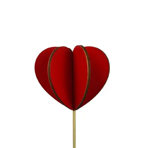 Herz Kizz auf Stab rot L50cm D07cm