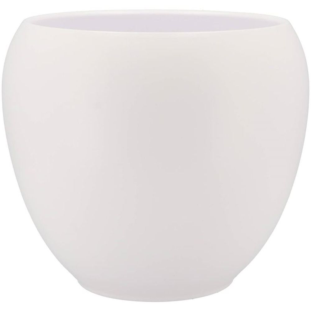 Keramik Übertopf Vinci weiss matt D31cm H28cm