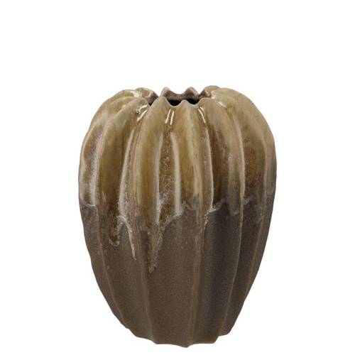 Keramik Vase Dion Structure braun 14x14x15cm