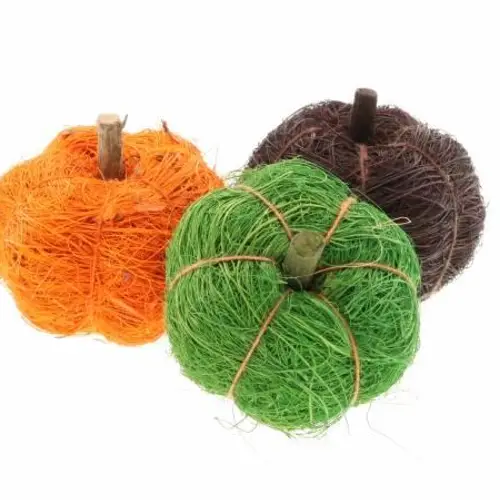 Deko Kürbis grün mix D06.5cm x3