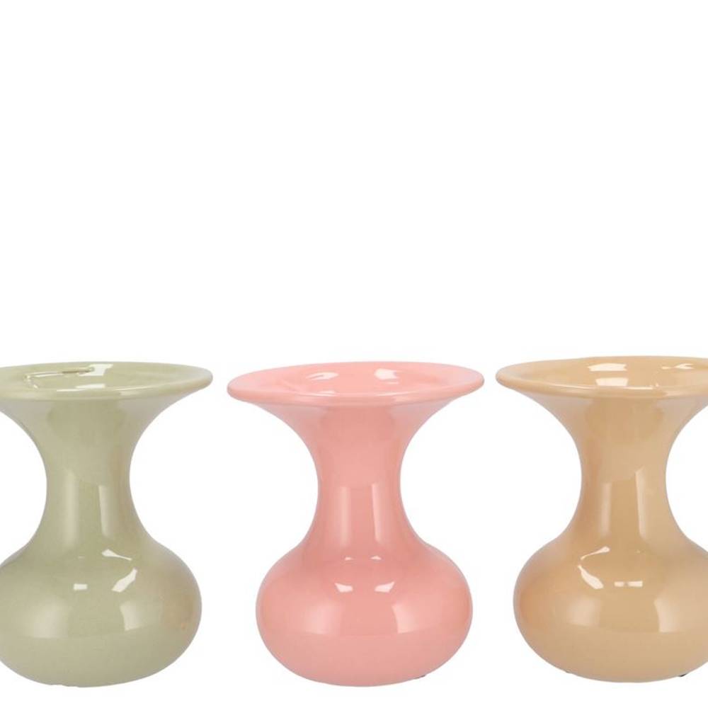 Keramik Vase Mia Dreamy mix pastel 14x14x19cm