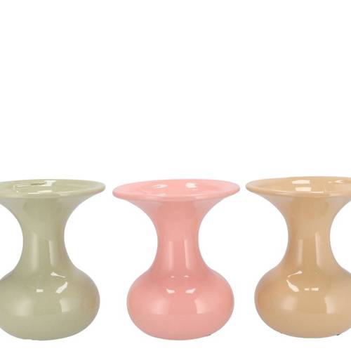 Keramik Vase Mia Dreamy mix pastel 14x14x19cm