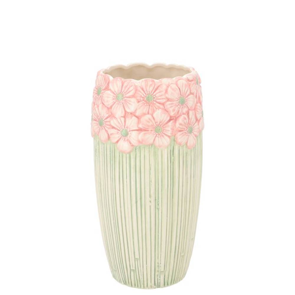 Keramik Vase Jane rosa 11x11x21cm