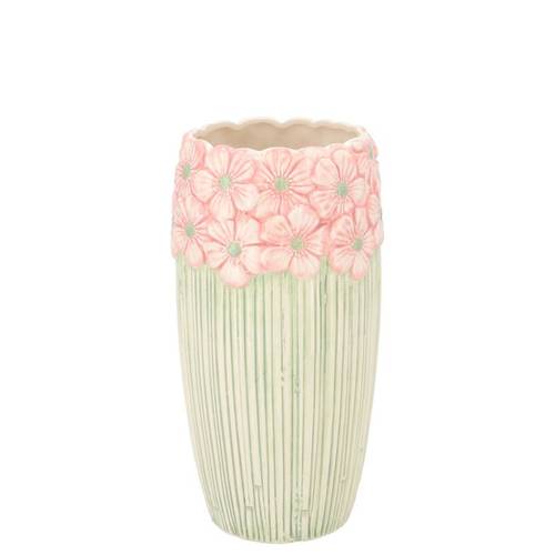 Keramik Vase Jane rosa 11x11x21cm