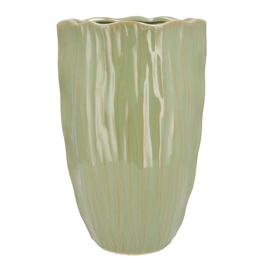 Keramik Vase Lima Long grün 25x25x45cm