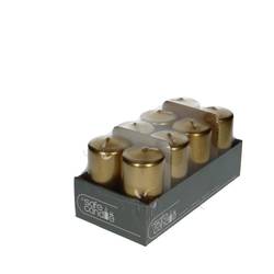 Stumpfkerze Safe gold D06cm H12cm