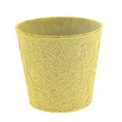 Übertopfdeckel Pulp Carta gelb D09cm H09cm