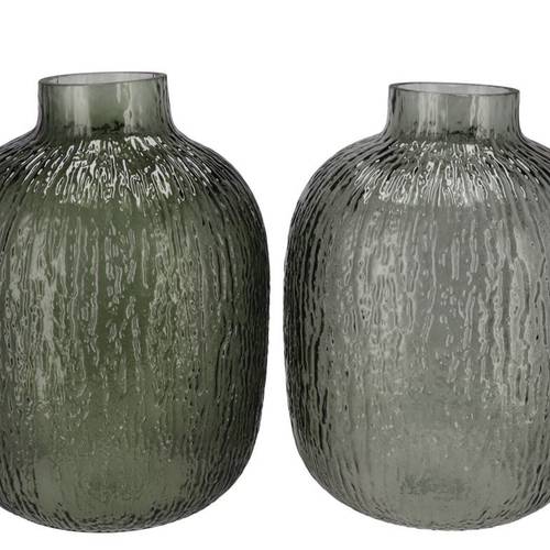 Glas Vase Marly mix grün 21x21x28cm