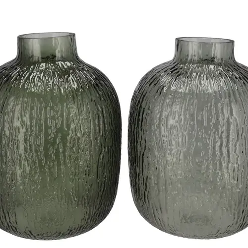 Glas Vase Marly mix grün 21x21x28cm