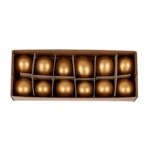 Hühnerei gold D04cm H06cm x12