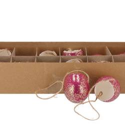 Ei Huhn Hänger Glitter fuchsia x12