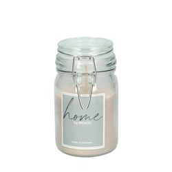 Kerze weiss im Weckglas d6.5x12cm