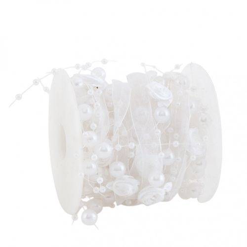 Band Organza weiss Hochzeit 10mm 5m