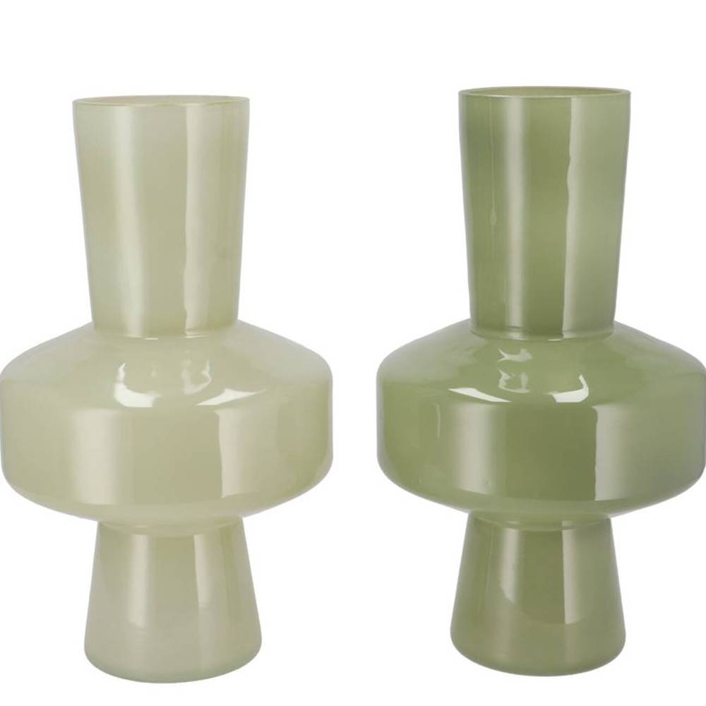 Glas Vase Beau mix grün 18x18x31cm