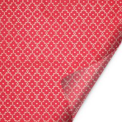 Dekostoff Blatt Satin Shadai rot 47x47cm