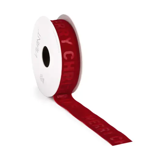 Band Velvet Christmas rot 25mm 5m