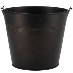 Zink Eimer Basic schwarz D19cm H16cm