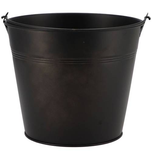 Zink Eimer Basic schwarz D19cm H16cm