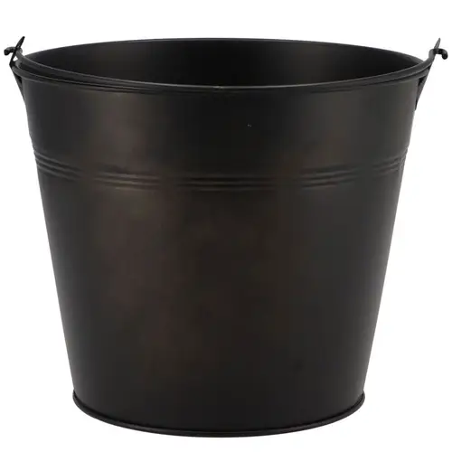 Zink Eimer Basic schwarz D19cm H16cm