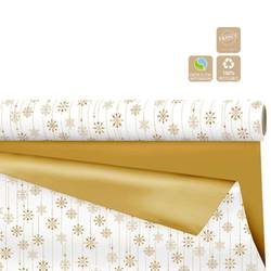 Papier Rolle 70cm 40m Duo Mat Snow gold/weiss
