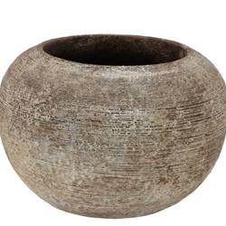 Keramik Übertopf Batu sand 20x13cm