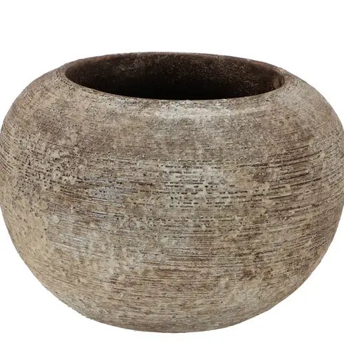 Keramik Übertopf Batu sand 20x13cm