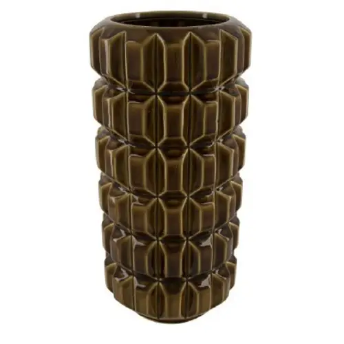 Keramik Vase Livigno braun D20cm H41cm