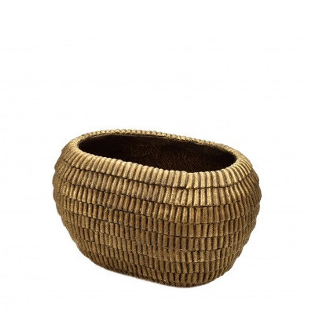 Keramik Roof gold 20.5x13.5x12cm