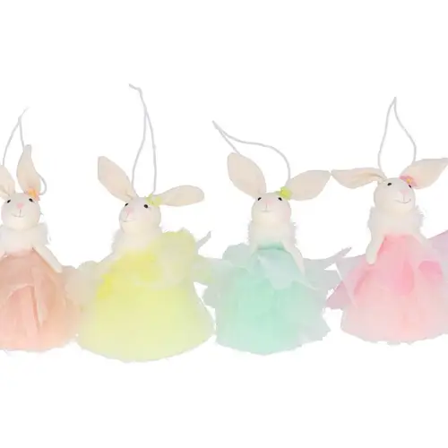 Hänger Hase Ballet Fun mix pastel 08x15cm