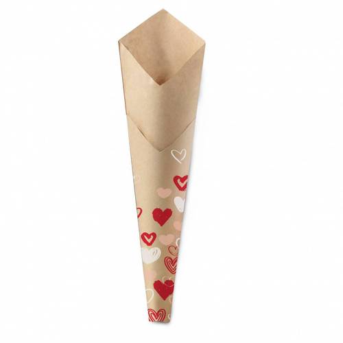 Tüte 1Rose  Hearts 53x15x3.5cm x50