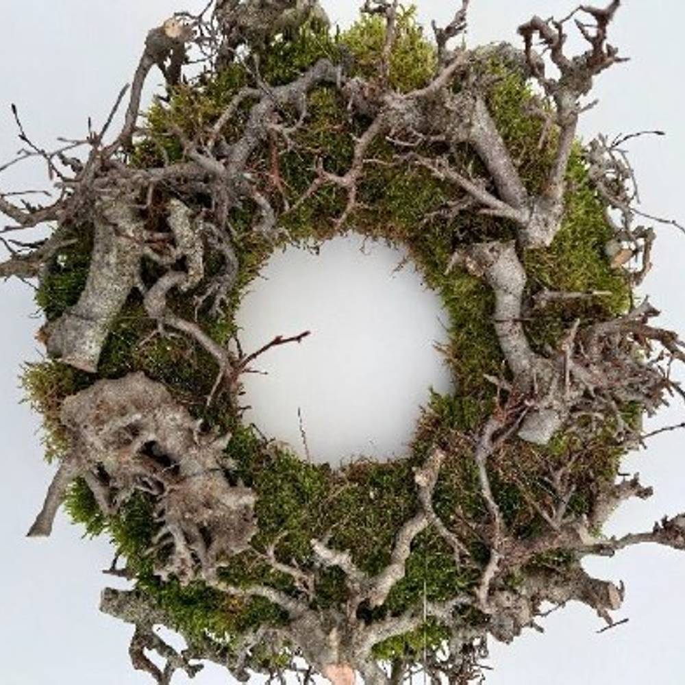 Kranz grau/grün Bonsai/Moos D30cm