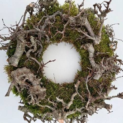 Kranz grau/grün Bonsai/Moos D30cm