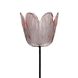 Teelicht Tulpe auf Stab rosa D08.5cm H47.5cm