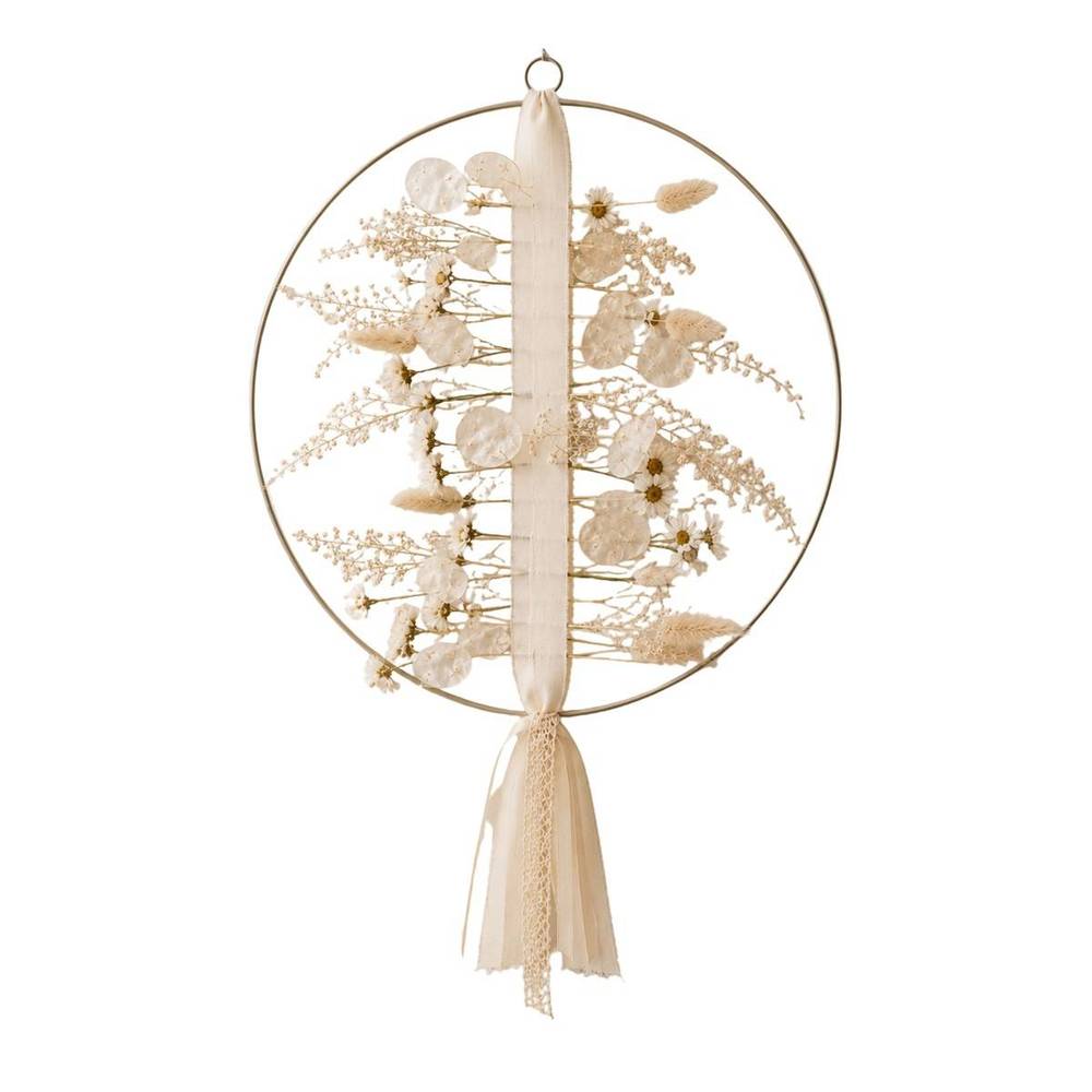 Band Woven mit Schlaufen creme 43mm 6m