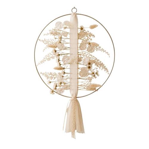 Band Woven mit Schlaufen creme 43mm 6m