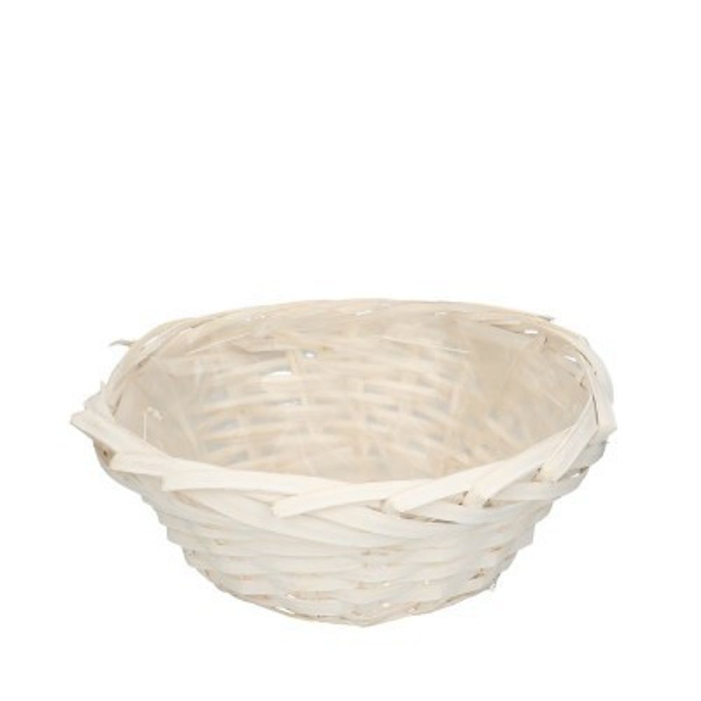 Korb Rund weiss D26cm H11cm