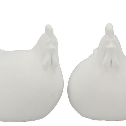 Beton Huhn weiss 22x23x24cm
