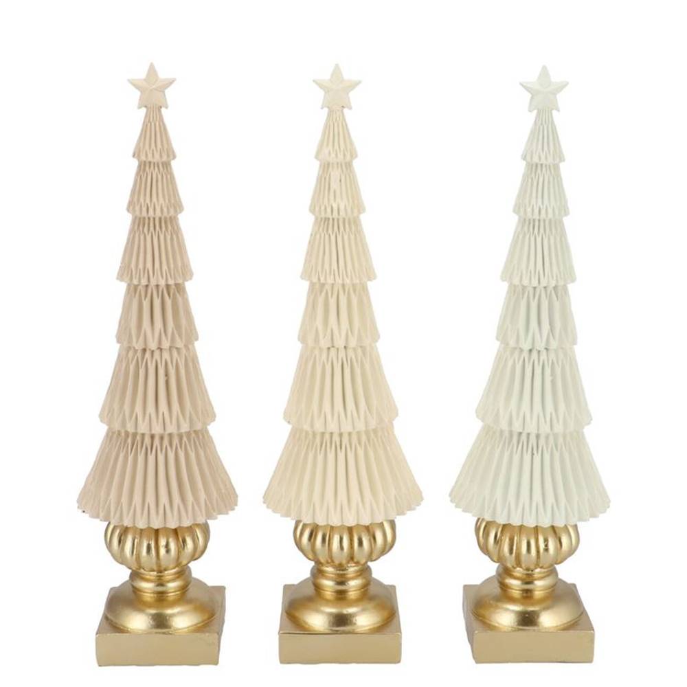 Deko Weihnachtsbaum Faby mix creme 10x10x36cm