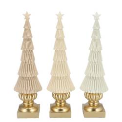 Deko Weihnachtsbaum Faby mix creme 10x10x36cm