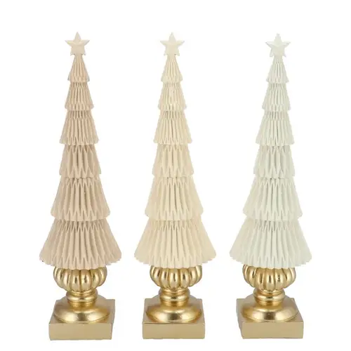 Deko Weihnachtsbaum Faby mix creme 10x10x36cm