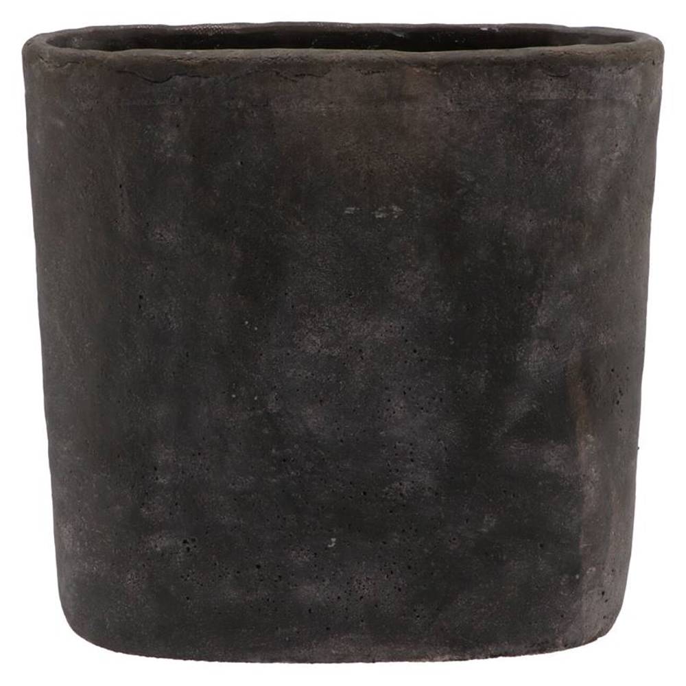 Keramik Übertopf Iron Stone grau 37x16x37cm