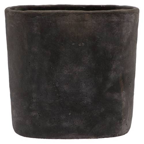 Keramik Übertopf Iron Stone grau 37x16x37cm