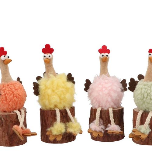 Deko Huhn Fluffy mix 18cm