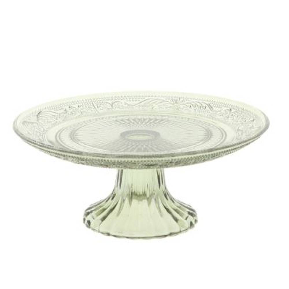 Glas Kuchenplatte Julia grün D18cm H07cm