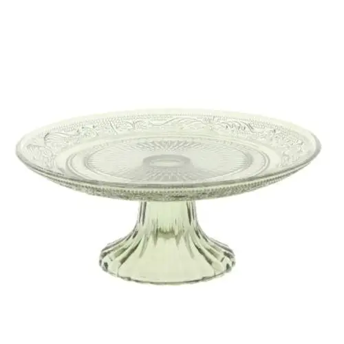 Glas Kuchenplatte Julia grün D18cm H07cm