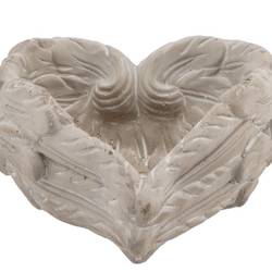 Beton Herz Flügel grau 15x07cm
