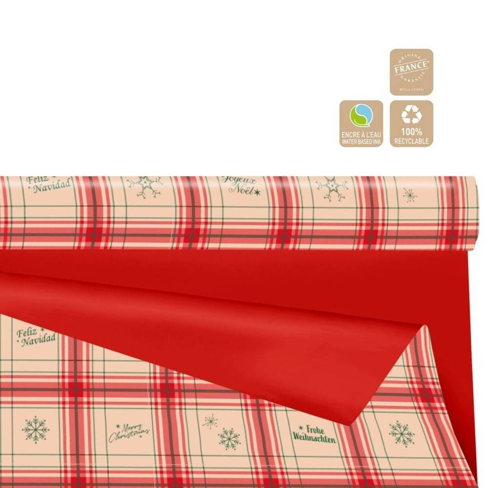 Papier Rolle 80cm 25m Duo Mat Glasgow rot